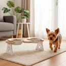 Comedouro Duplo Porcelana Luxo Para Cachorros e Gatos