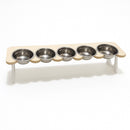 Comedouro Quintuplo em Inox Para Gatos e Cachorros