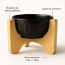 Comedouro Individual Luxo Porcelana Premium