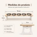 Comedouro Quintuplo em Inox Para Gatos e Cachorros