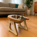 Comedouro Elevado Premium para Gatos com Tigela Inox Design Ergonômico e Sofisticado
