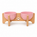 Comedouro Duplo Luxo Porcelana Premium
