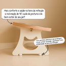 Comedouro Elevado Premium para Gatos com Tigela Inox Design Ergonômico e Sofisticado
