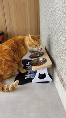 Comedouro Triplo em Inox Para Gatos e Cachorros