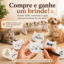 Comedouro Triplo em Inox Para Gatos e Cachorros